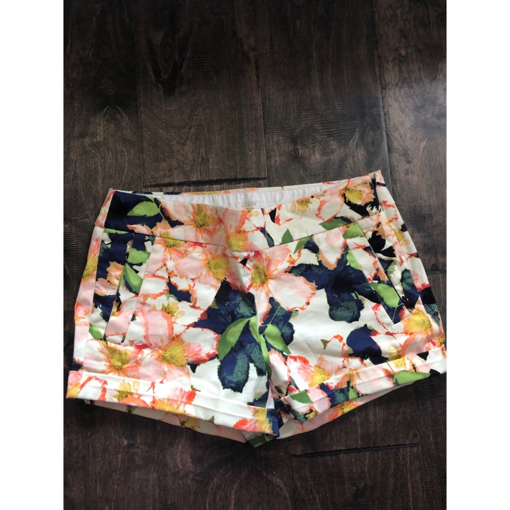J Crew Print Chino Cuffed Short